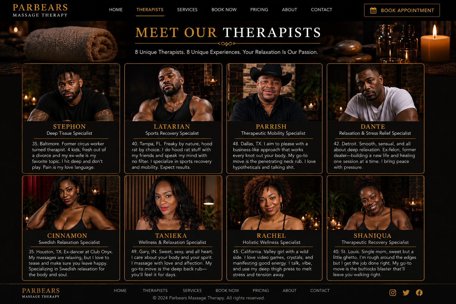 Meet Our Therapists - Par-Bear's Massage Parlor